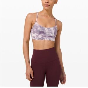 Lululemon Flow Y Nulu Bra *Light
Support A-C Cups Lavender Tie-Dye